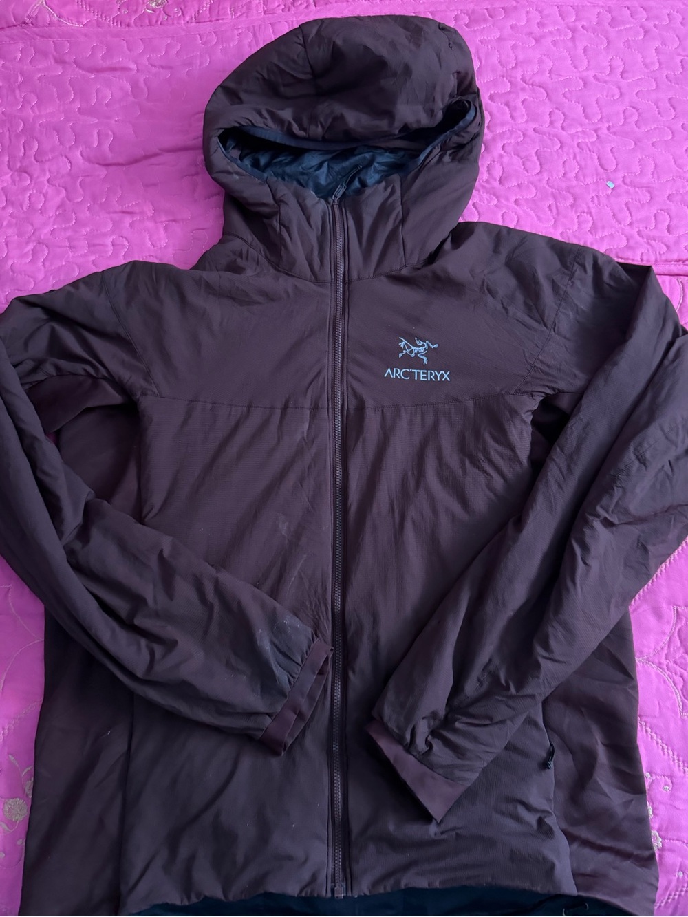 Arc'teryx Men's Dark Brown Hooded Lightweight Jacket